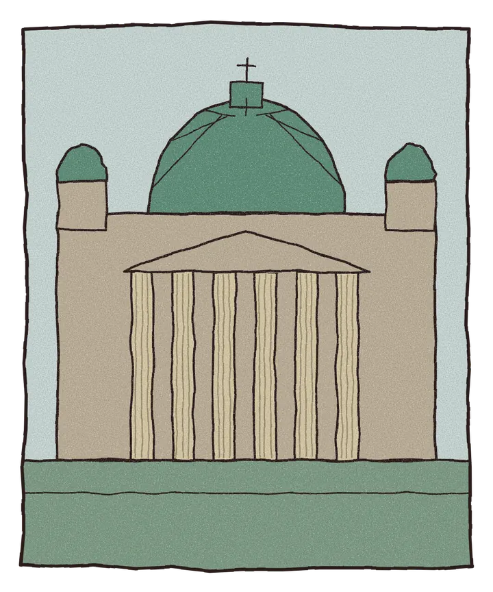 Håndtegnet illustrasjon av Berliner Dom