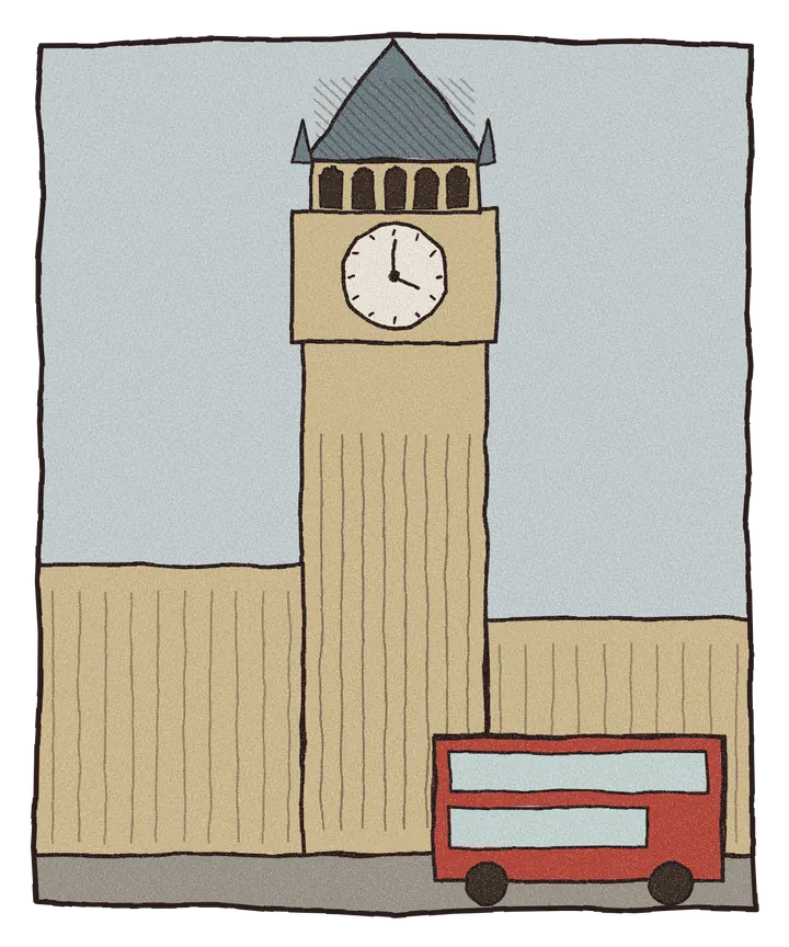 Håndtegnet illustrasjon av Big Ben