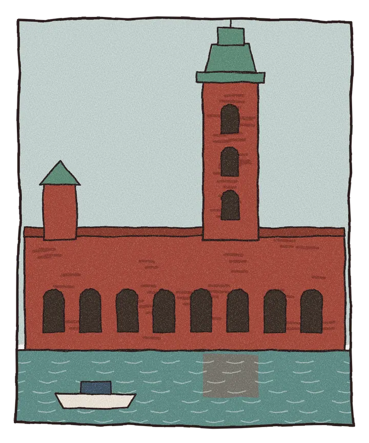 Håndtegnet illustrasjon av Stadshuset