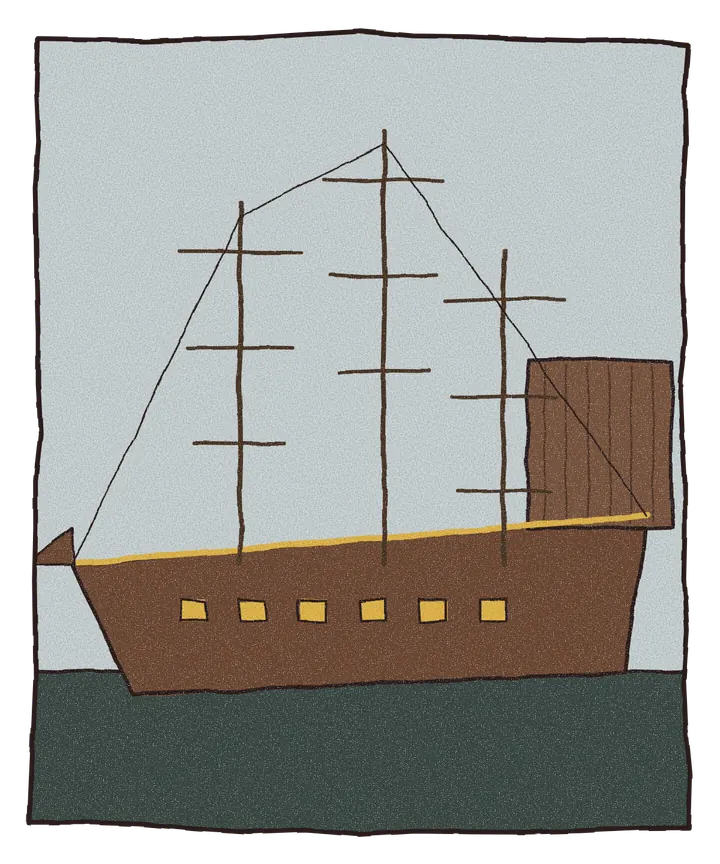 Håndtegnet illustrasjon av Vasa